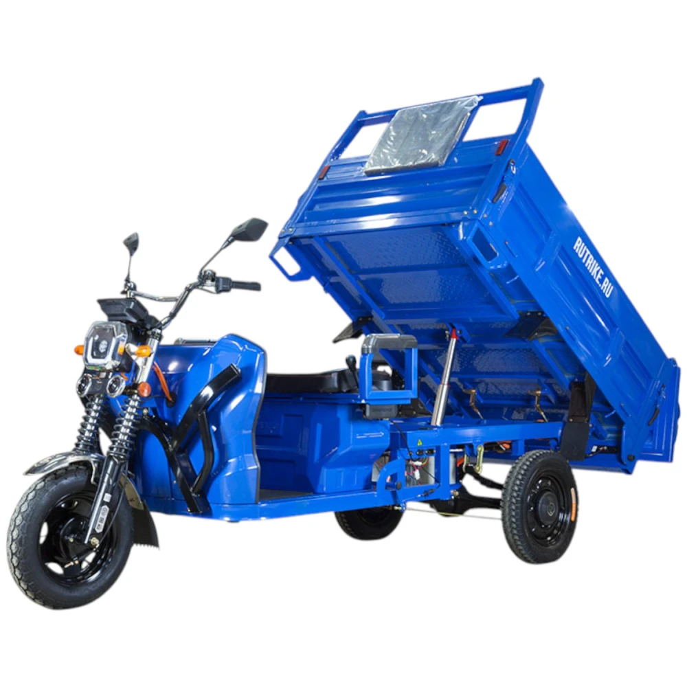 Грузовой электротрицикл Rutrike D5 1500 гидравлика (72V1500W) Тёмно-зелёный 2
