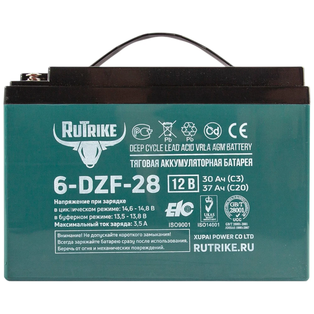 Аккумулятор тяговый Rutrike 6-DZF-28 (12V28A/H C3) 4